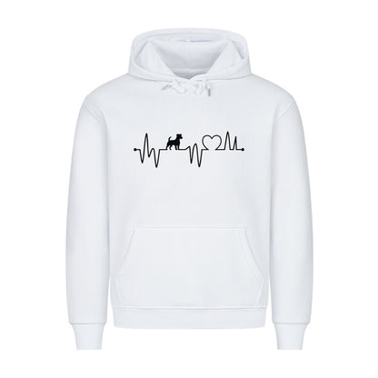 Premium Hoodie "Jack Russell - Heartbeat" Weiß – hunde-shirt.de