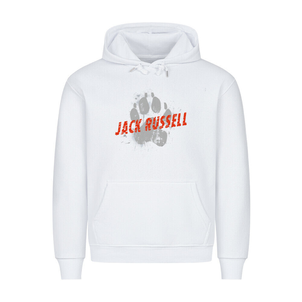 Premium Hoodie "Jack Russell - PAW" Weiß – hunde-shirt.de