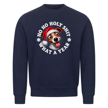 Premium Sweatshirt "Jack Russell - HO HO..." Navy Blue – hunde-shirt.de