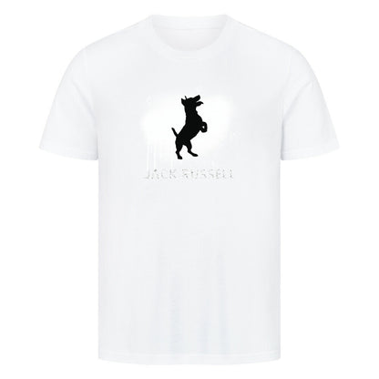 Premium T-Shirt "Jack Russell - Brush" Weiß – hunde-shirt.de