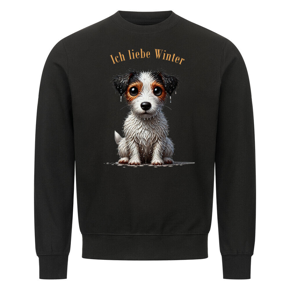 Premium Sweatshirt "Jack Russell - Winter" Schwarz – hunde-shirt.de