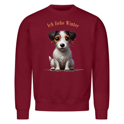 Premium Sweatshirt "Jack Russell - Winter" Burgunder – hunde-shirt.de