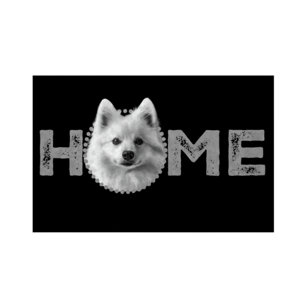 Fußmatte "Japan Spitz - HOME-Edition" Weiß – hunde-shirt.de