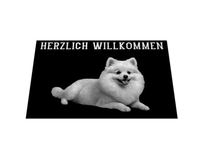 Fußmatte "Japan Spitz - Herzlich Willkommen" – hunde-shirt.de