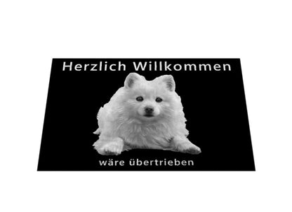 Fußmatte "Japan Spitz - Übertrieben" – hunde-shirt.de