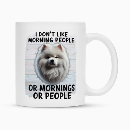 Tasse "Japan Spitz - Morning People" Weiß – hunde-shirt.de