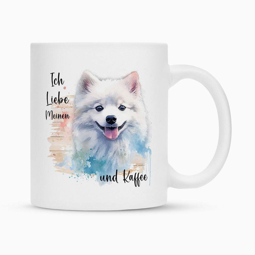 Tasse "Japan Spitz - Ich liebe meinen..." Weiß – hunde-shirt.de