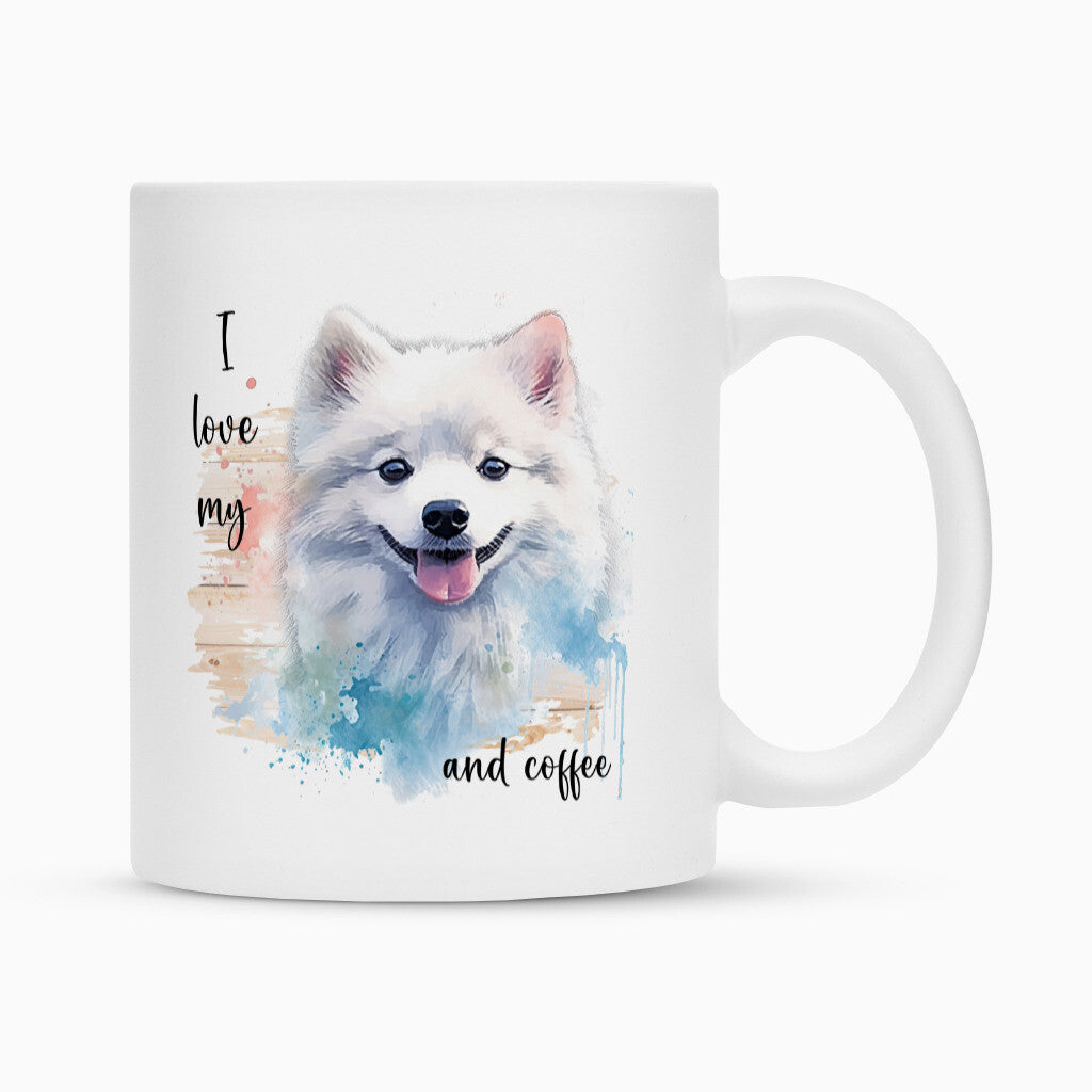 Tasse "Japan Spitz - I love my..." Weiß – hunde-shirt.de