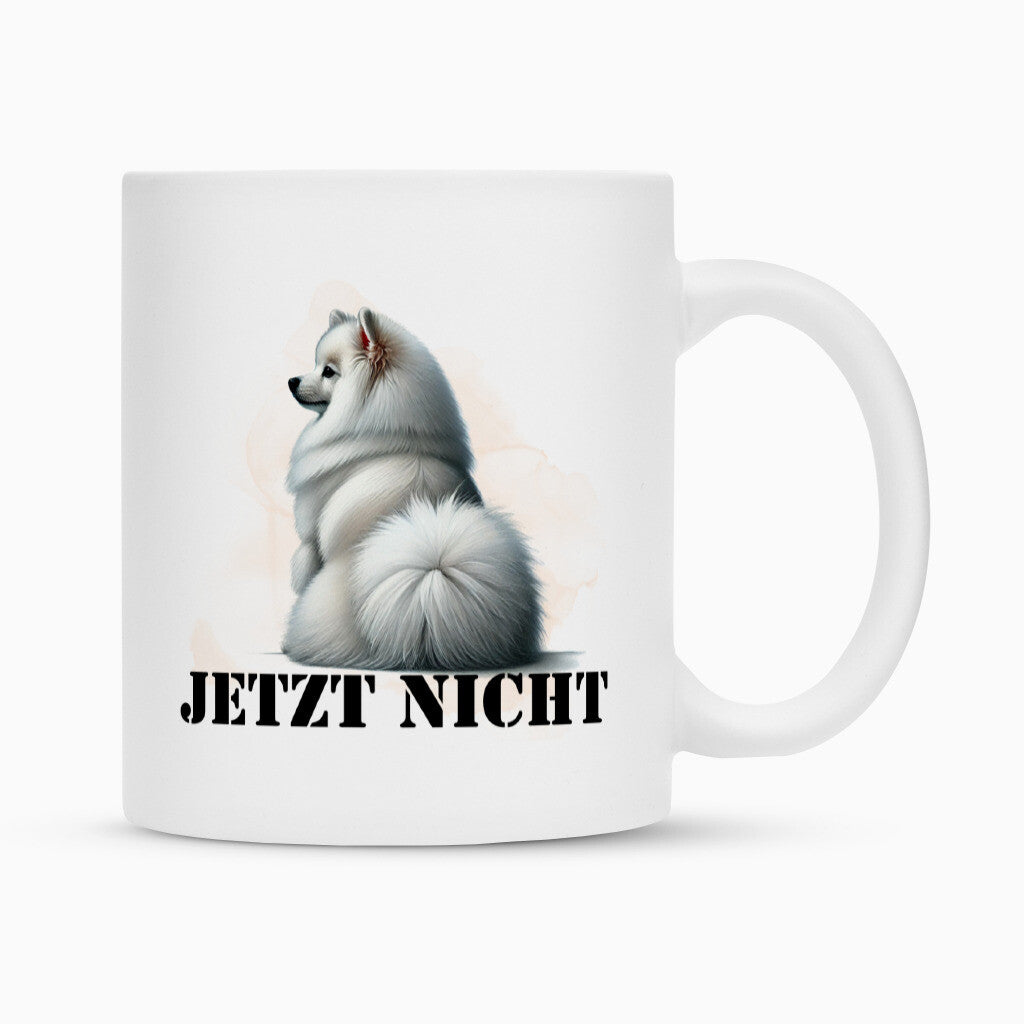 Tasse "Japan Spitz - JETZT NICHT" Weiß – hunde-shirt.de