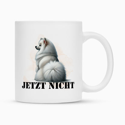 Tasse "Japan Spitz - JETZT NICHT" Weiß – hunde-shirt.de