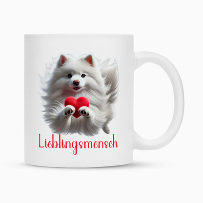 Tasse "Japan Spitz - Lieblingsmensch" Weiß – hunde-shirt.de