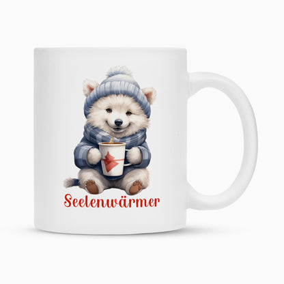 Tasse "Japan Spitz - Seelenwärmer" Weiß – hunde-shirt.de