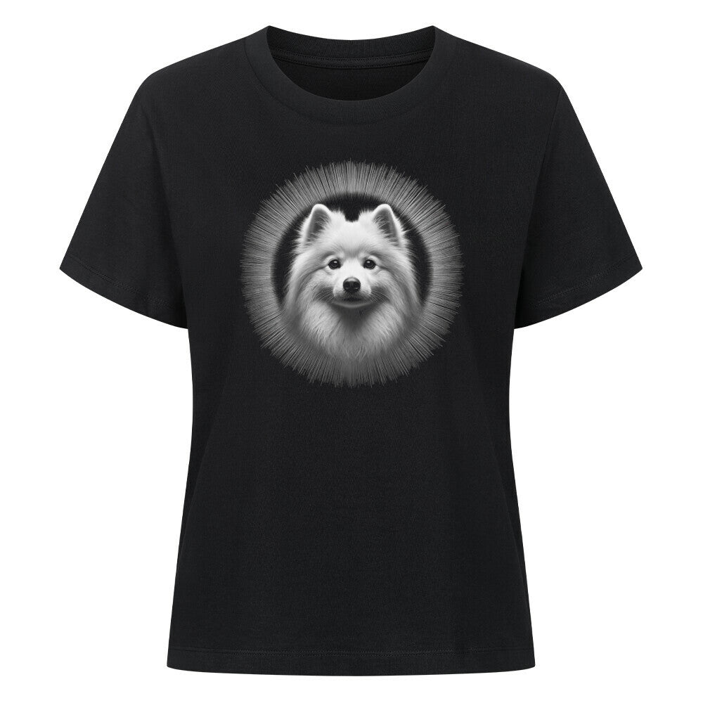 Premium Damen-Shirt "Japan Spitz - Shine" Schwarz – hunde-shirt.de