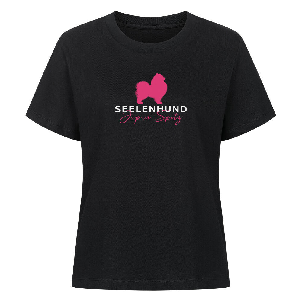 Premium Damen-Shirt "Japan Spitz - Seelenhund" Schwarz – hunde-shirt.de