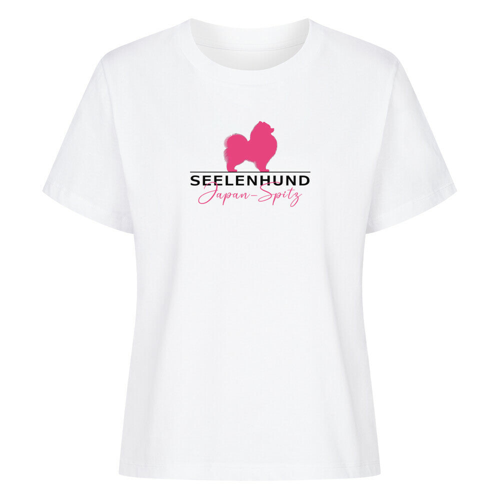 Premium Damen-Shirt "Japan Spitz - Seelenhund" Weiß – hunde-shirt.de
