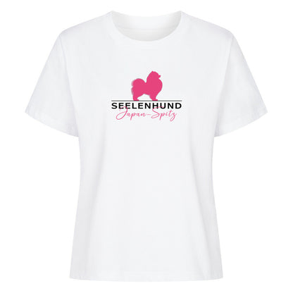 Premium Damen-Shirt "Japan Spitz - Seelenhund" Weiß – hunde-shirt.de