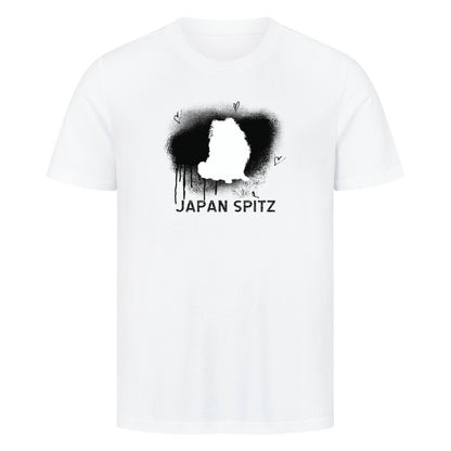 Premium T-Shirt "Japan Spitz - Brush" Weiß – hunde-shirt.de
