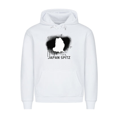 Premium Hoodie "Japan Spitz - Brush" Weiß – hunde-shirt.de