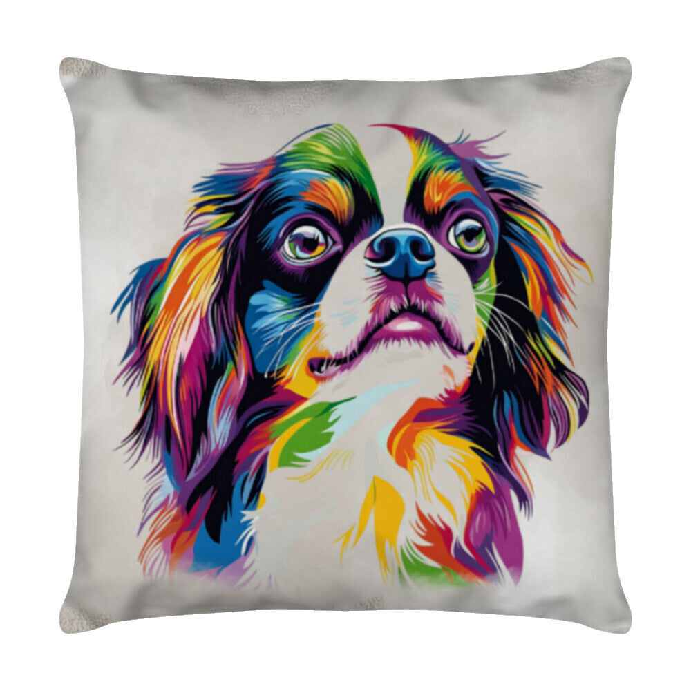 Kissen "Japan Chin - ART" Weiß – hunde-shirt.de