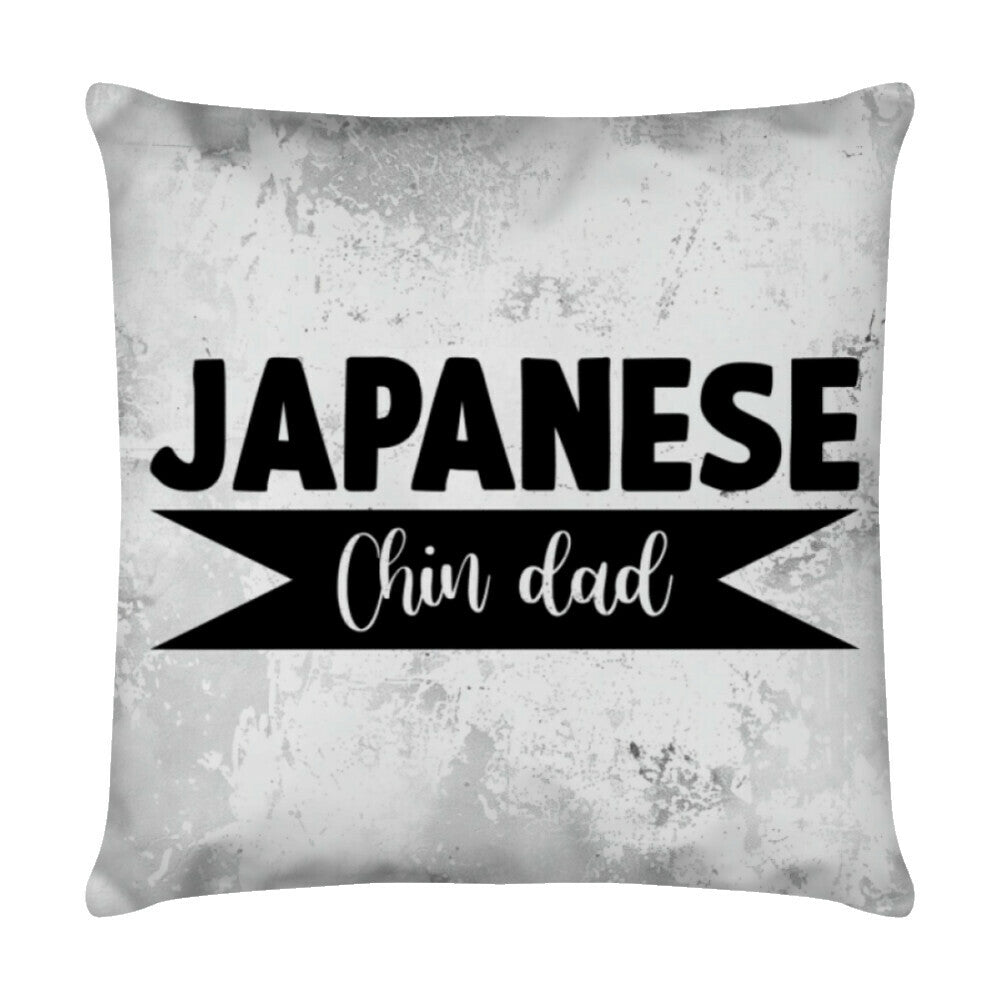 Kissen "Japan Chin - DAD" Weiß – hunde-shirt.de