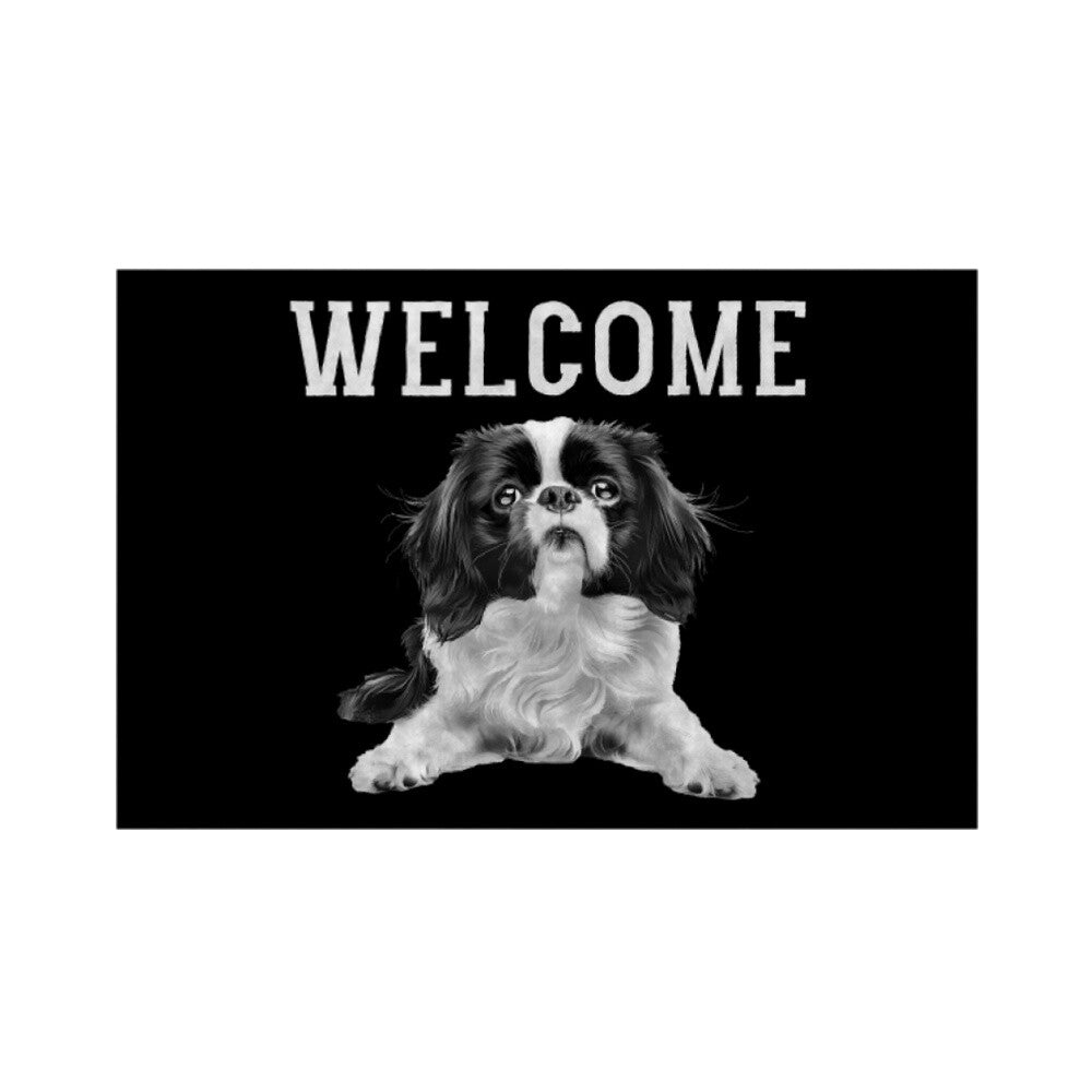 Fußmatte "Japan Chin - WELCOME" Weiß – hunde-shirt.de
