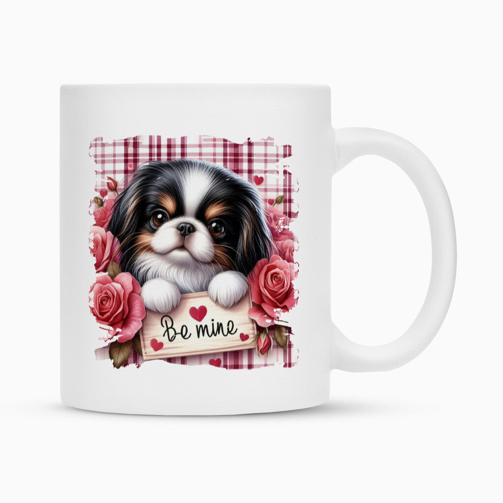 Tasse "Japan Chin - Be mine" Weiß – hunde-shirt.de