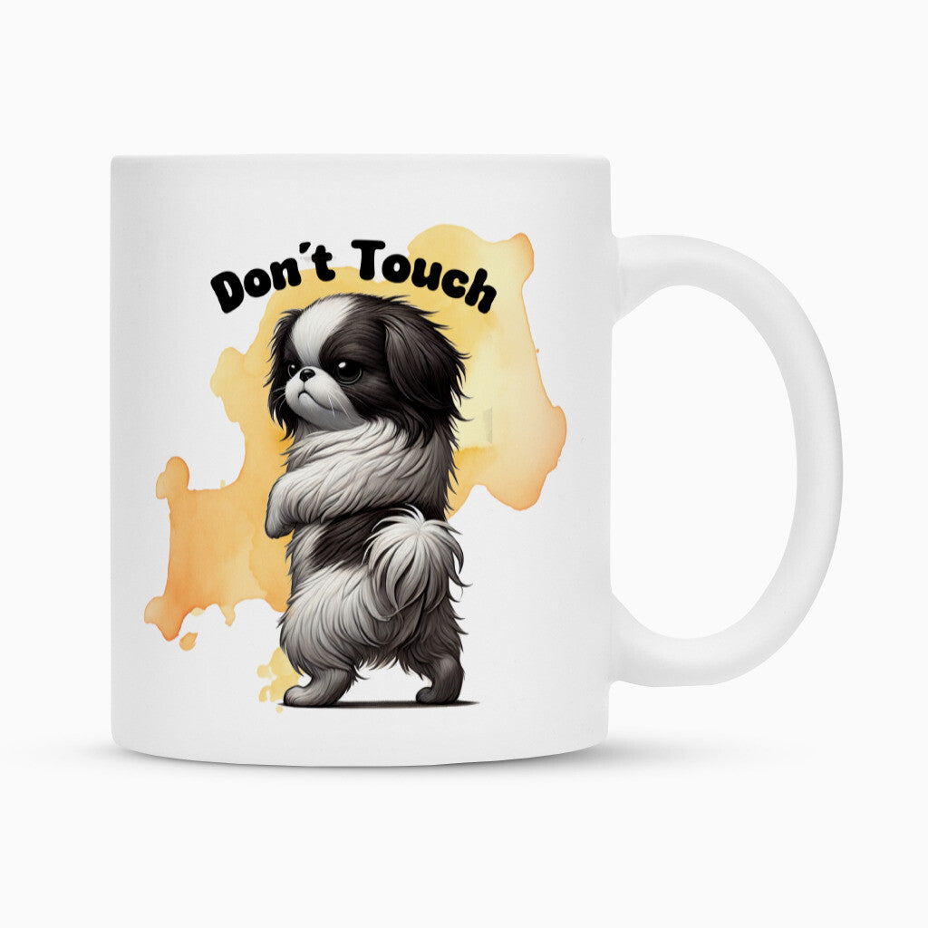 Tasse "Japan Chin - Don´t touch" Weiß – hunde-shirt.de