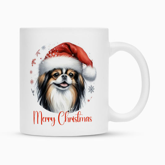 Tasse "Japan Chin - Merry Christmas" Weiß – hunde-shirt.de