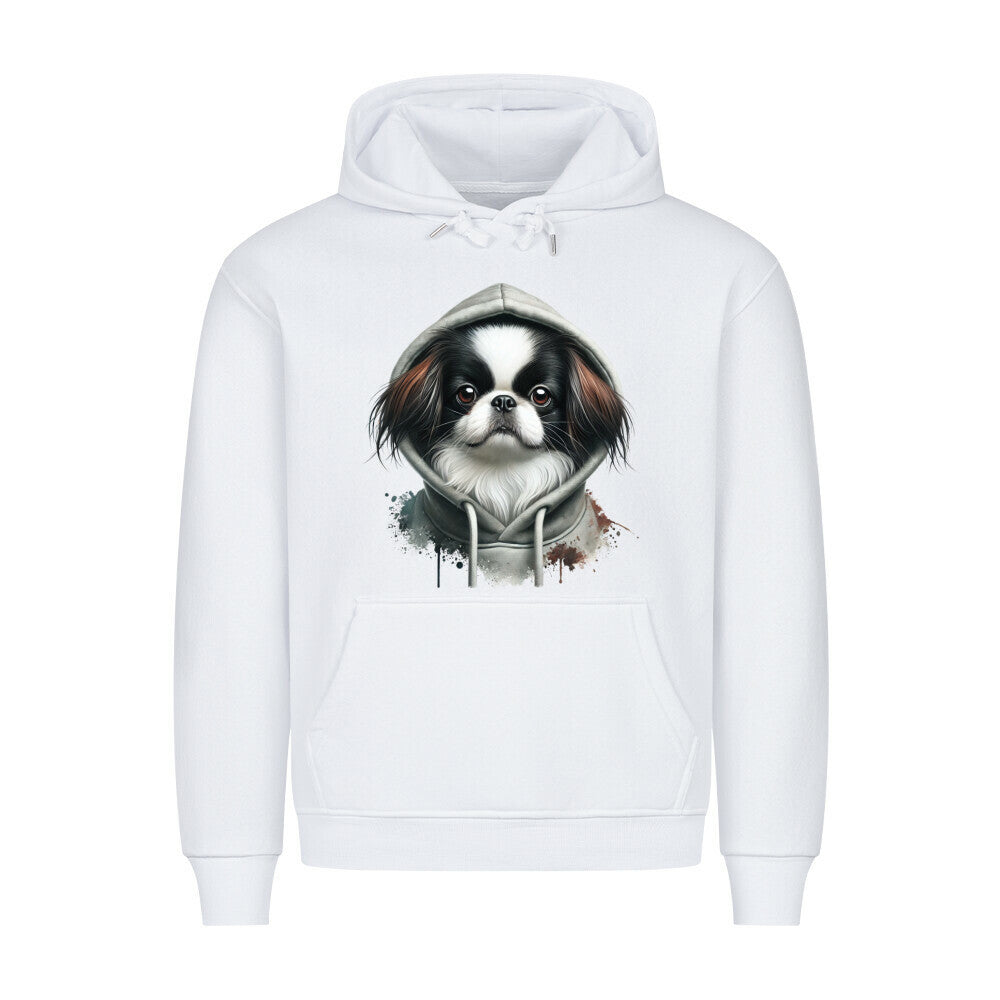 Premium Hoodie "Japan Chin - Hooded" Weiß – hunde-shirt.de