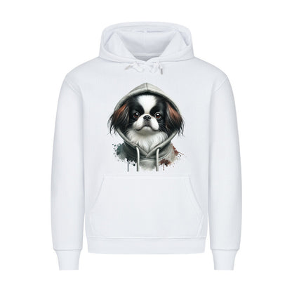 Premium Hoodie "Japan Chin - Hooded" Weiß – hunde-shirt.de