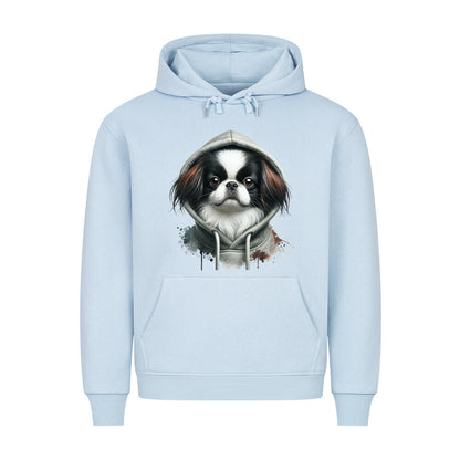 Premium Hoodie "Japan Chin - Hooded" Babyblau – hunde-shirt.de