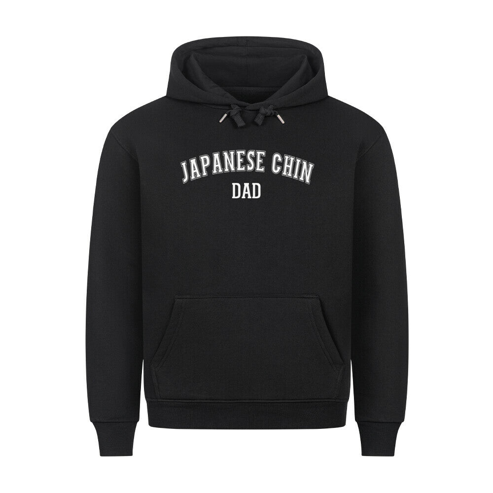 Premium Hoodie "Japan Chin - DAD" Schwarz – hunde-shirt.de