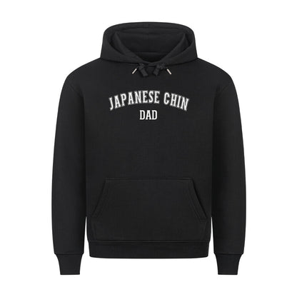 Premium Hoodie "Japan Chin - DAD" Schwarz – hunde-shirt.de