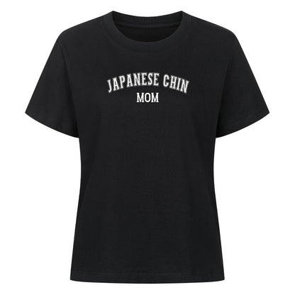 Premium Damen-Shirt "Japan Chin - MOM" Schwarz – hunde-shirt.de