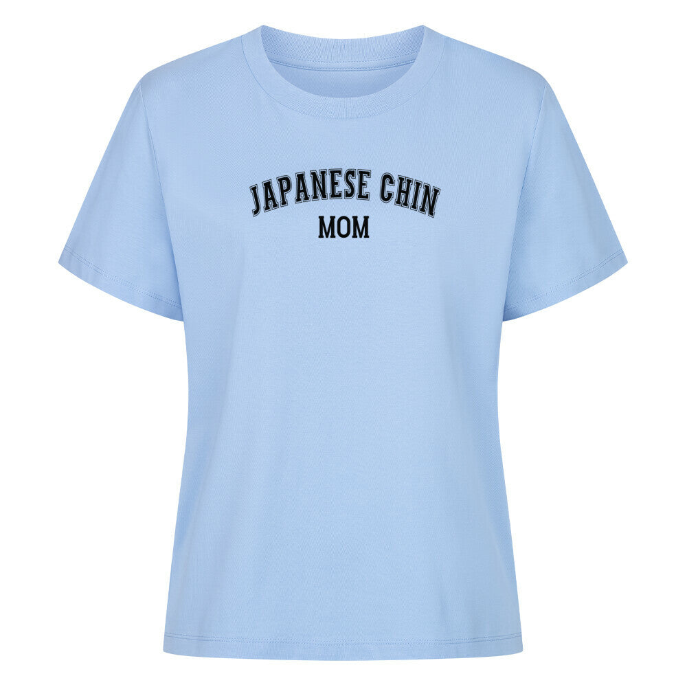 Premium Damen-Shirt "Japan Chin - MOM" Sky Blue – hunde-shirt.de