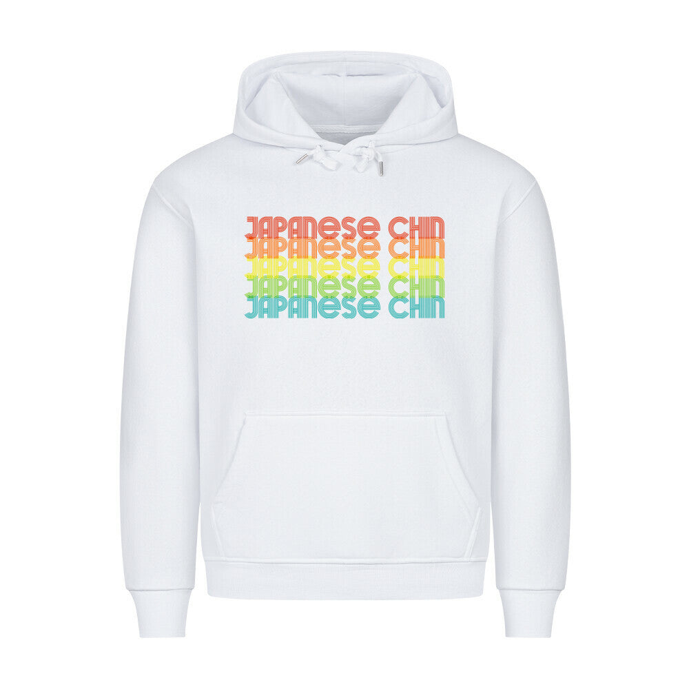 Premium Hoodie "Japanese Chin - RETRO" Weiß – hunde-shirt.de