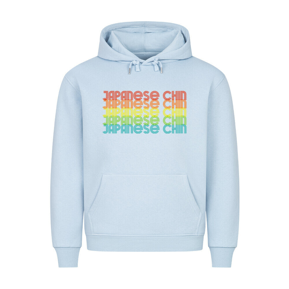 Premium Hoodie "Japanese Chin - RETRO" Babyblau – hunde-shirt.de