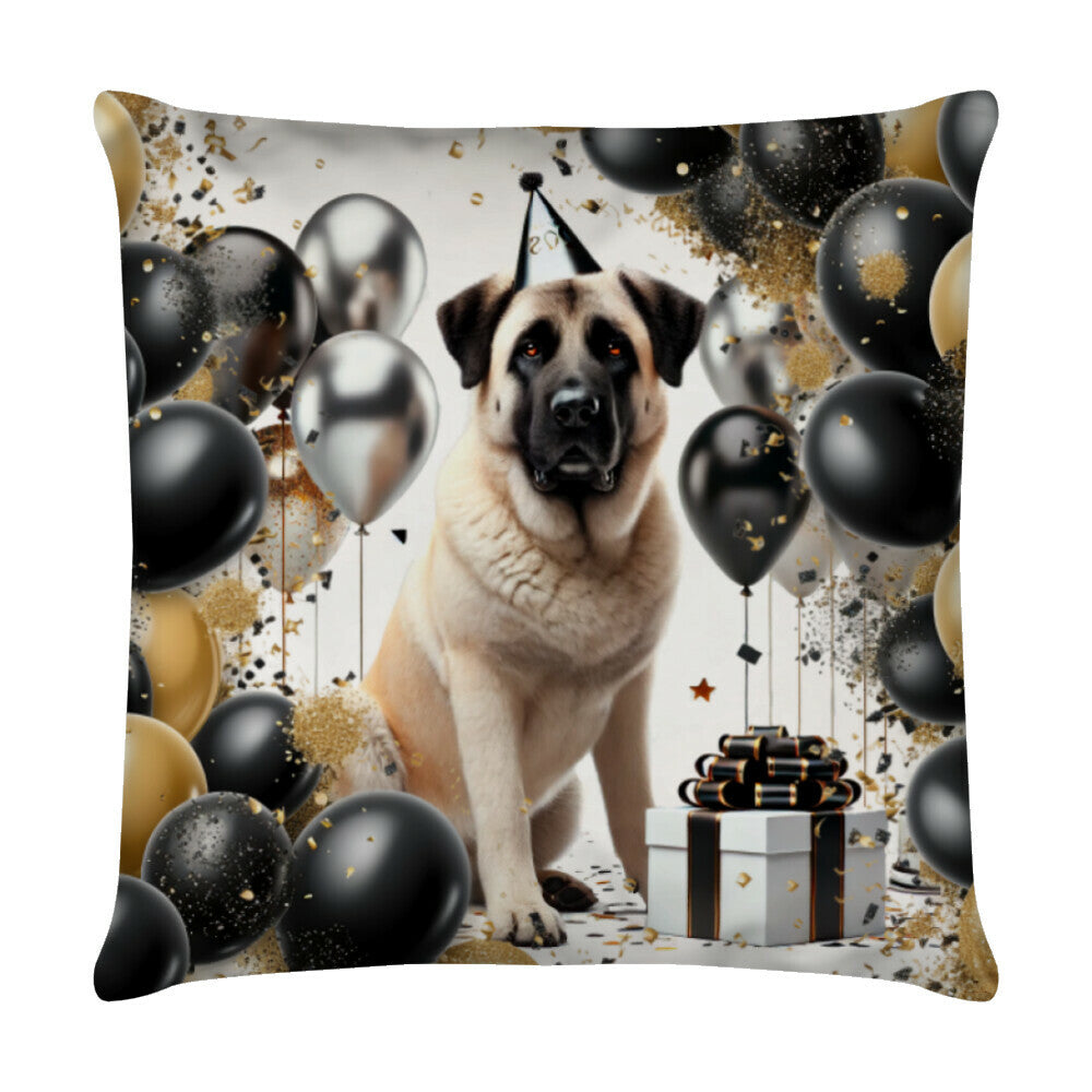 Kissen "Kangal - Geburtstag" Weiß – hunde-shirt.de