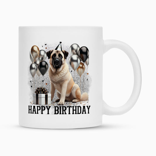 Tasse "Kangal - Happy Birthday" Weiß – hunde-shirt.de
