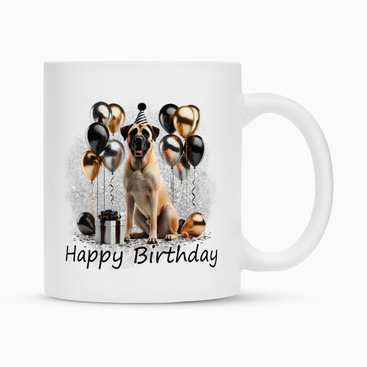 Tasse "Kangal - Happy Birthday II" Weiß – hunde-shirt.de