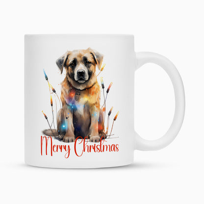 Tasse "Kangal - Merry Christmas" Weiß – hunde-shirt.de