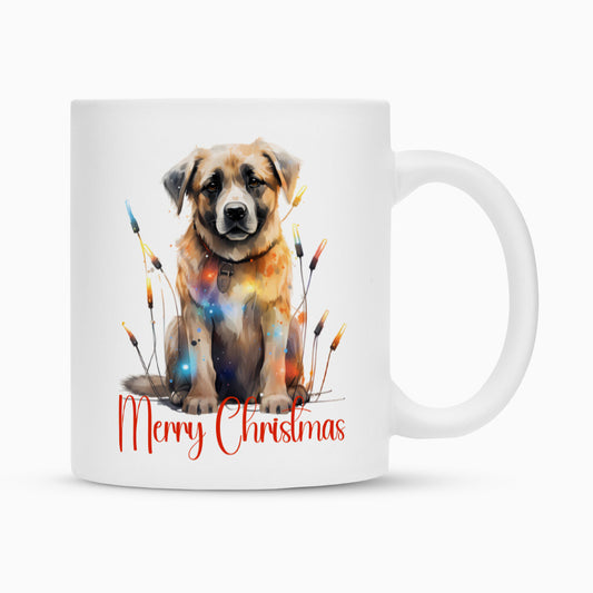 Tasse "Kangal - Merry Christmas" Weiß – hunde-shirt.de