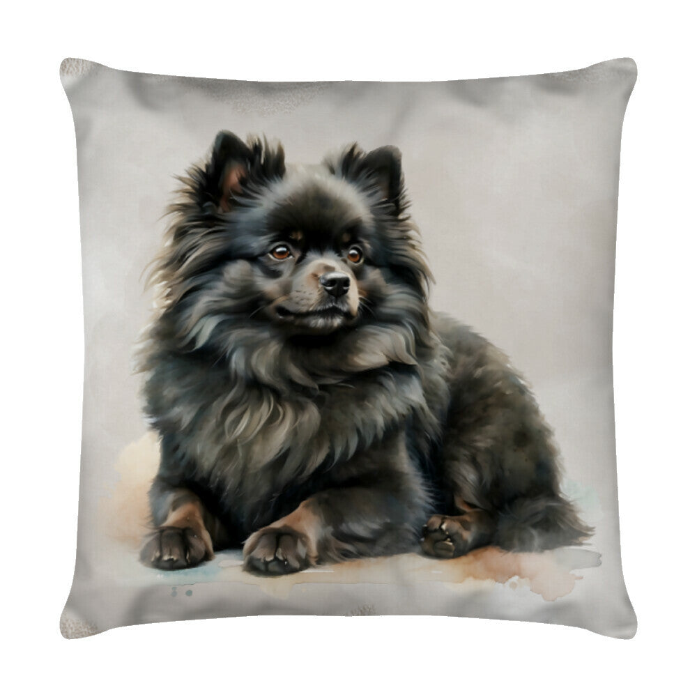 Kissen "Kleinspitz - Relax" Weiß – hunde-shirt.de