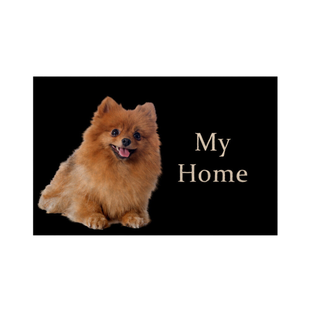 Fußmatte "Kleinspitz - My Home" Weiß – hunde-shirt.de