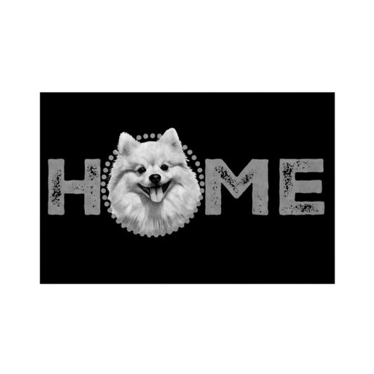 Fußmatte "Kleinspitz - HOME-Edition" Weiß – hunde-shirt.de