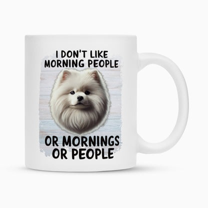 Tasse "Kleinspitz - Morning People" Weiß – hunde-shirt.de