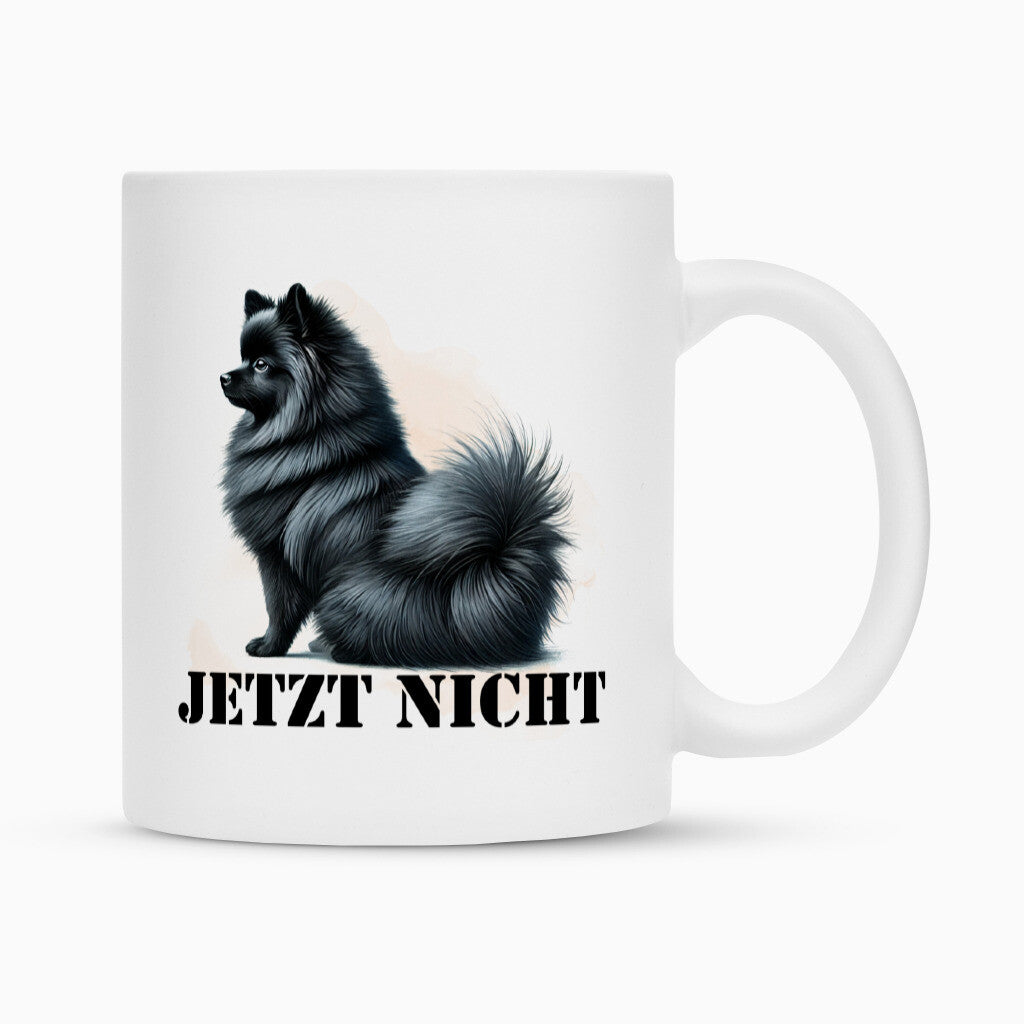 Tasse "Kleinspitz - JETZT NICHT" Weiß – hunde-shirt.de