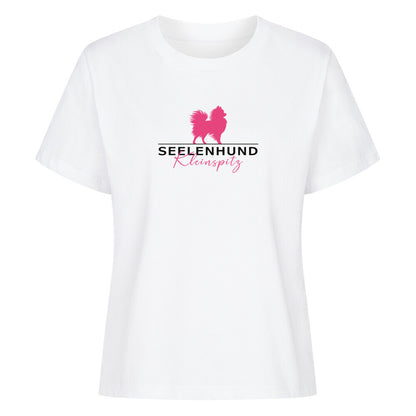 Premium Damen-Shirt "Kleinspitz - Seelenhund" Weiß – hunde-shirt.de