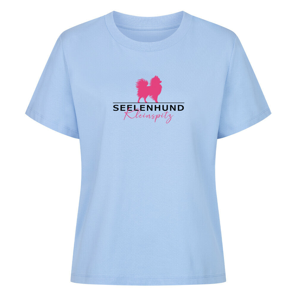 Premium Damen-Shirt "Kleinspitz - Seelenhund" Sky Blue – hunde-shirt.de