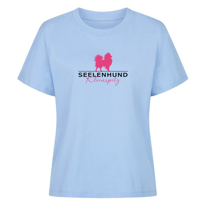 Premium Damen-Shirt "Kleinspitz - Seelenhund" Sky Blue – hunde-shirt.de